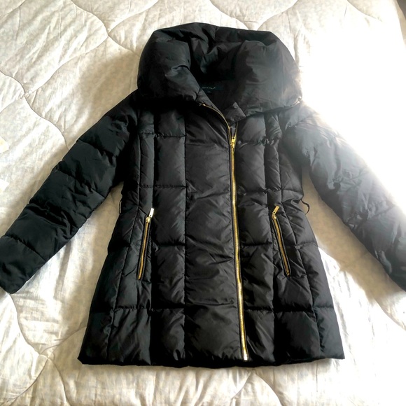 COLE HAAN PUFFER Jacket with Collar - Picture 1 of 10